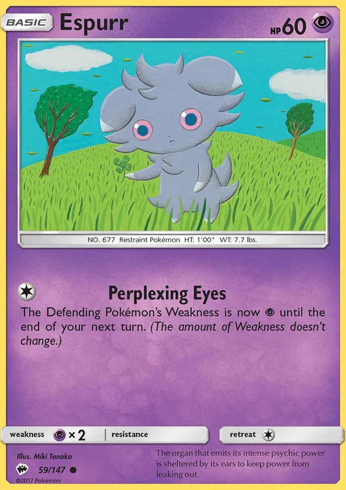 Espurr 59 Burning Shadows Pokesingles