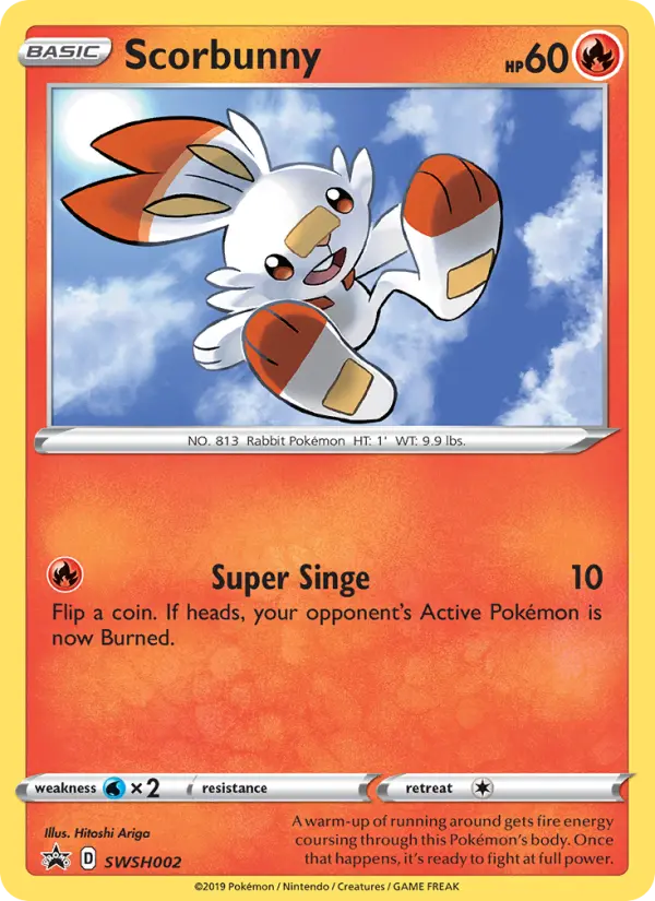 Scorbunny SWSH002 SWSH Black Star Promos Pokesingles