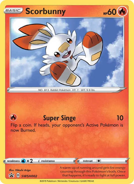 Scorbunny SWSH002 SWSH Black Star Promos Pokesingles