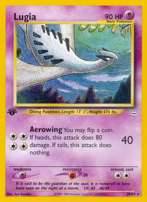 Lugia 20 Neo Revelation Pokesingles