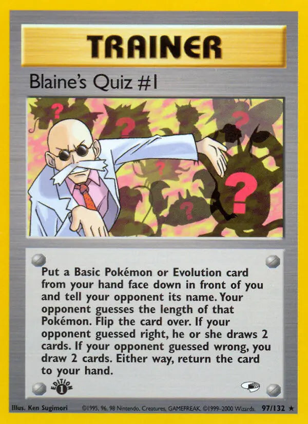 Blaine's Quiz #1 97 Gym Heroes Pokesingles