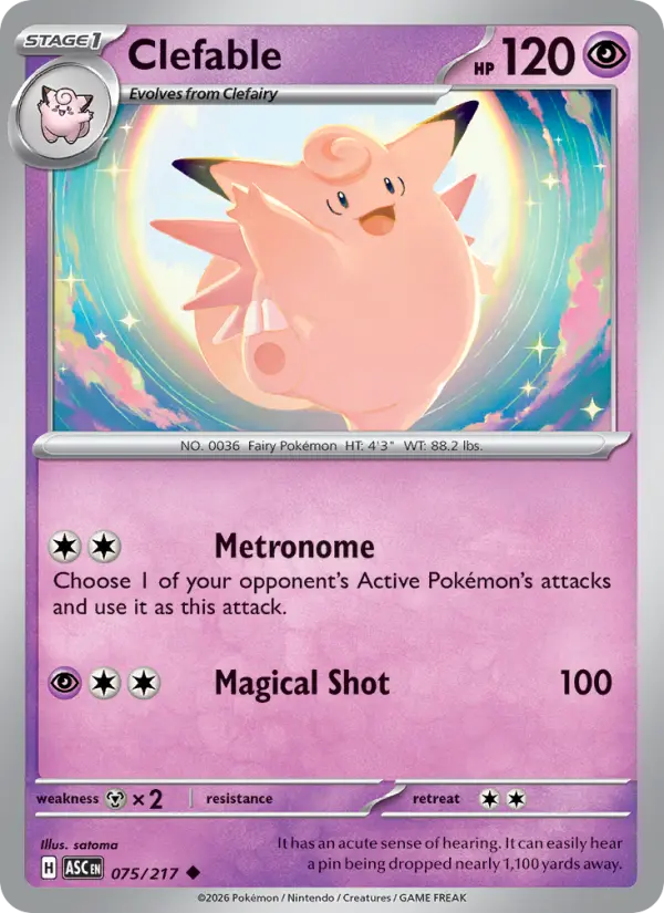 Clefable 75 Ascended Heroes Pokesingles
