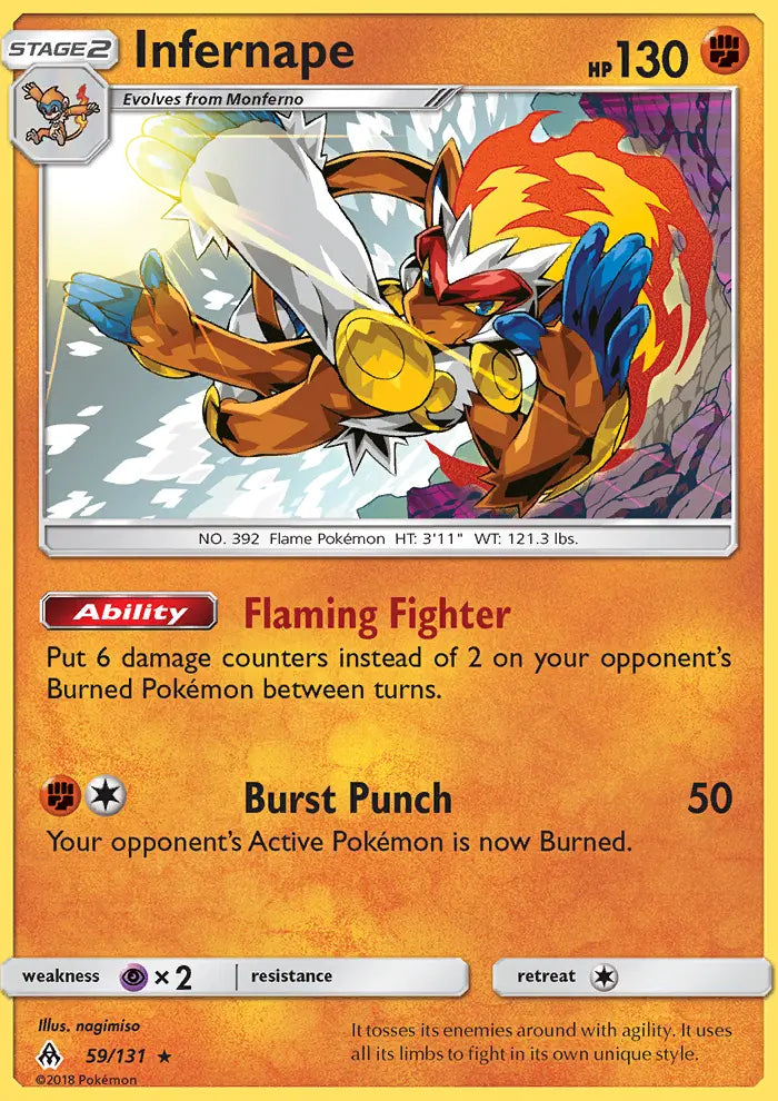 Infernape 59 Forbidden Light Pokesingles