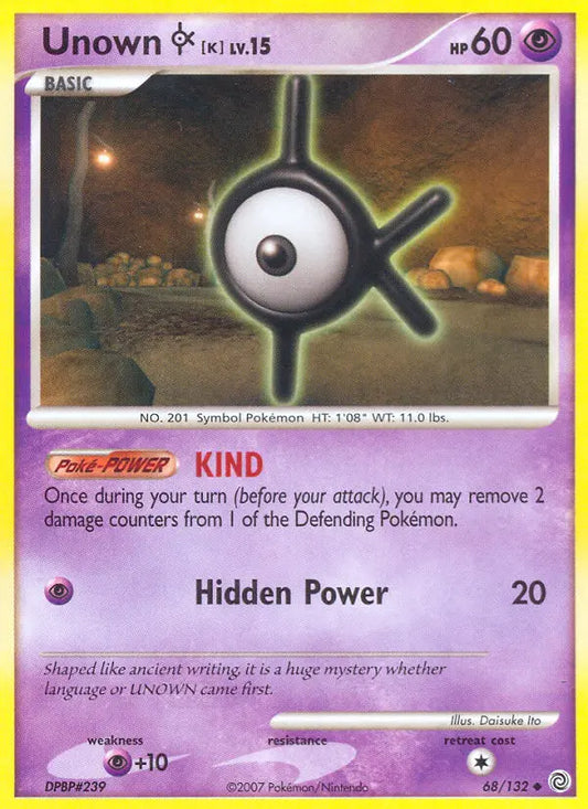 Unown K 68 Secret Wonders Pokesingles