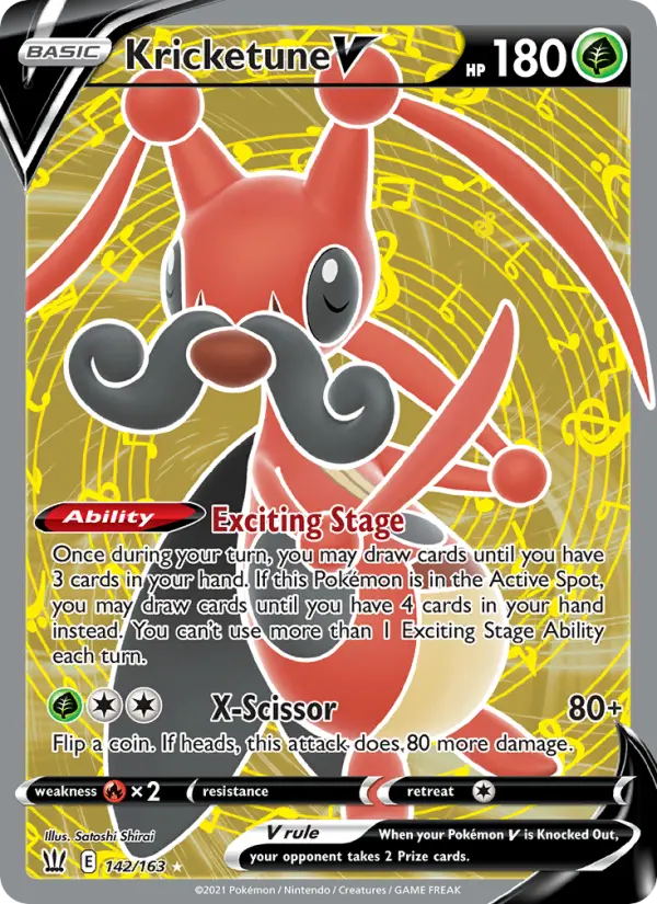 Kricketune V 142 Battle Styles Pokesingles
