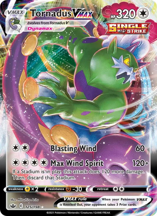 Tornadus VMAX 125 Chilling Reign Pokesingles