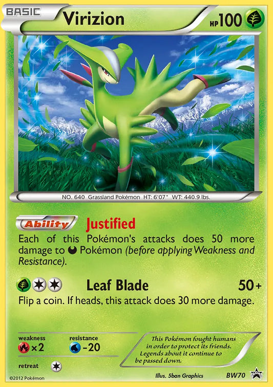 Virizion BW70 BW Black Star Promos Pokesingles