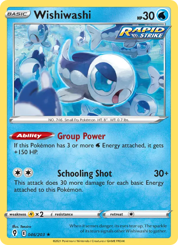 Wishiwashi 46 Evolving Skies Pokesingles
