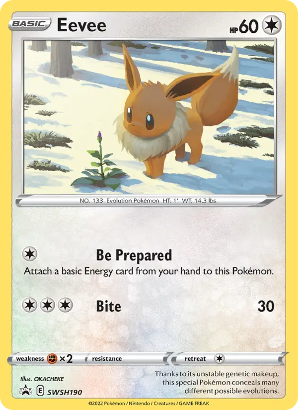 Eevee SWSH190 SWSH Black Star Promos Pokesingles