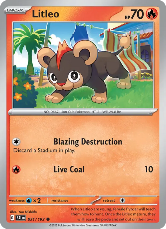 Litleo 31 Paldea Evolved Pokesingles