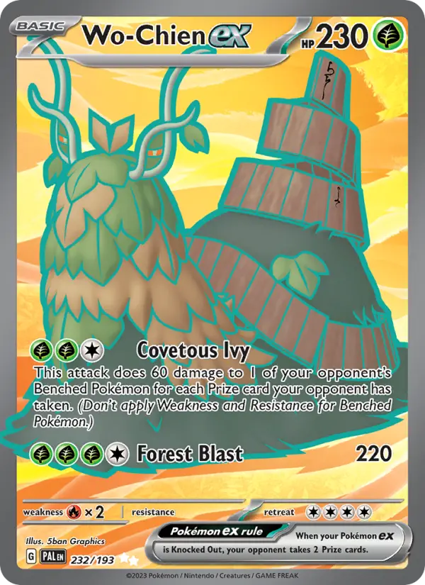Wo-Chien ex 232 Paldea Evolved Pokesingles
