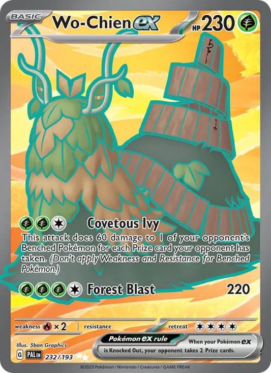 Wo-Chien ex 232 Paldea Evolved Pokesingles