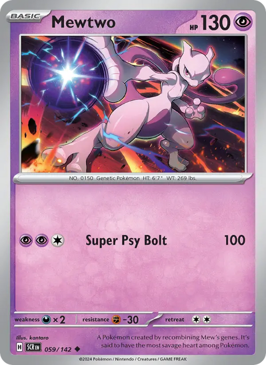 Mewtwo 59 Stellar Crown Pokesingles