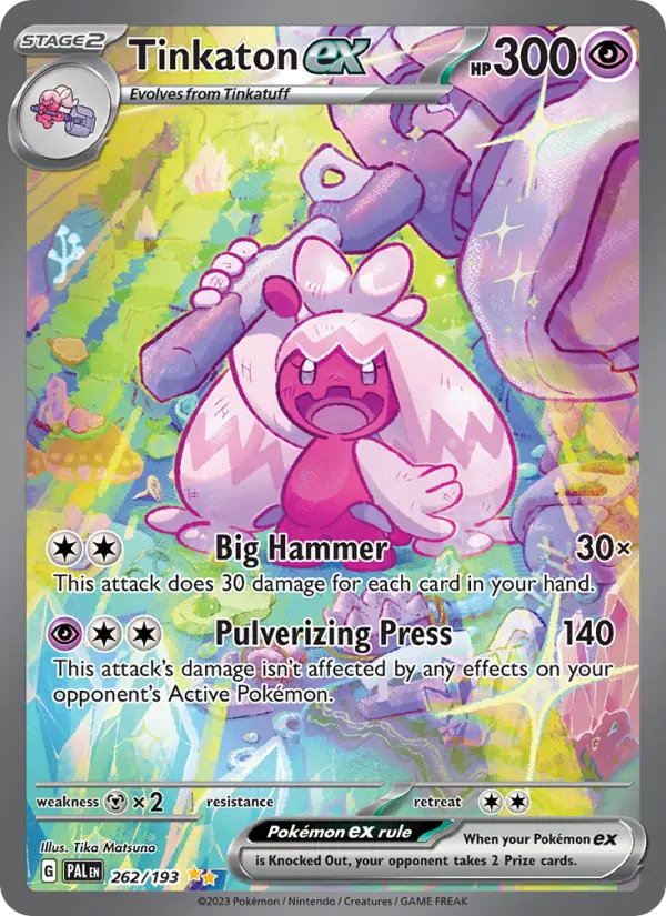 Tinkaton ex 262 Paldea Evolved Pokesingles