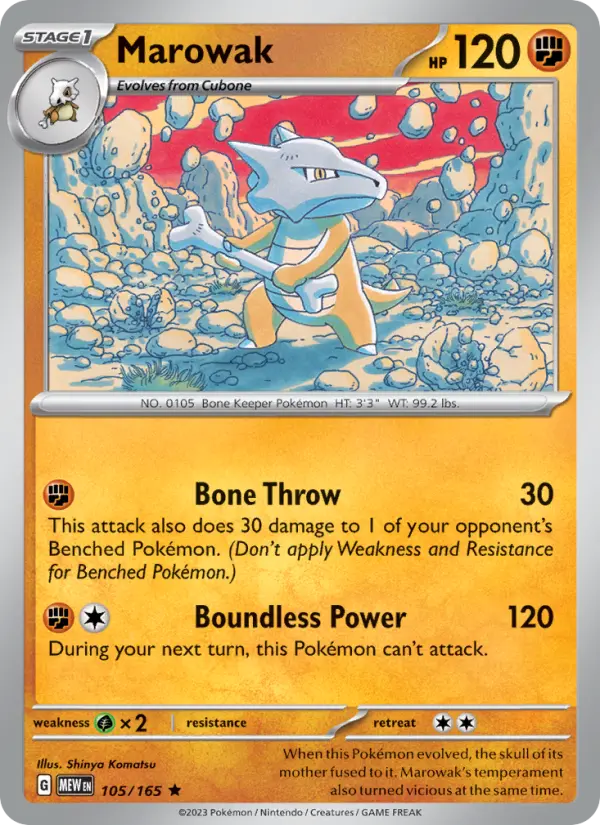 Marowak 105 151 Pokesingles