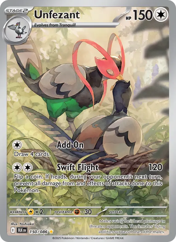 Unfezant 150 Black Bolt Pokesingles