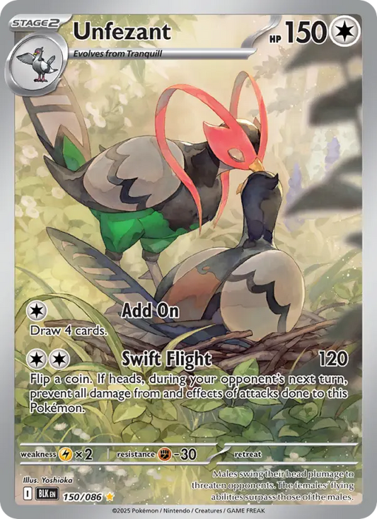Unfezant 150 Black Bolt Pokesingles