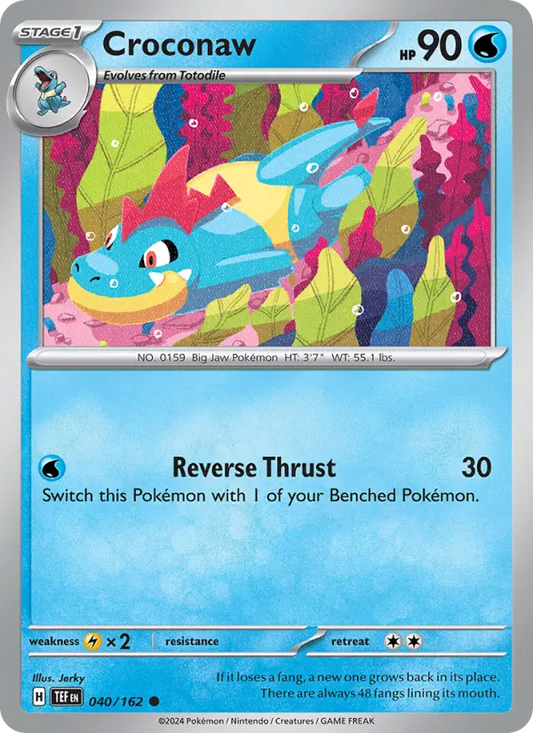 Croconaw 40 Temporal Forces Pokesingles