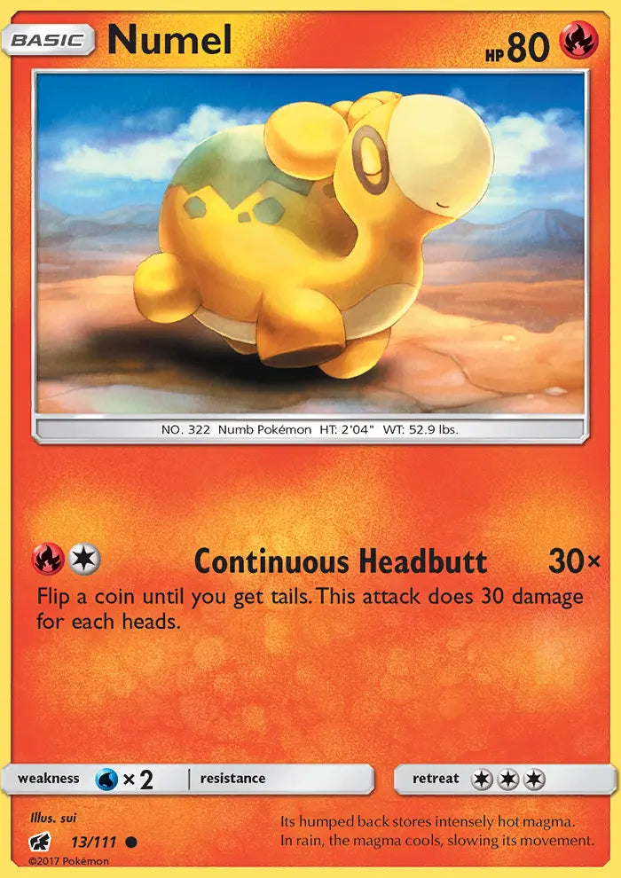 Numel 13 Crimson Invasion Pokesingles