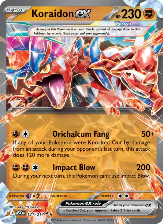Koraidon ex 121 Ascended Heroes Pokesingles