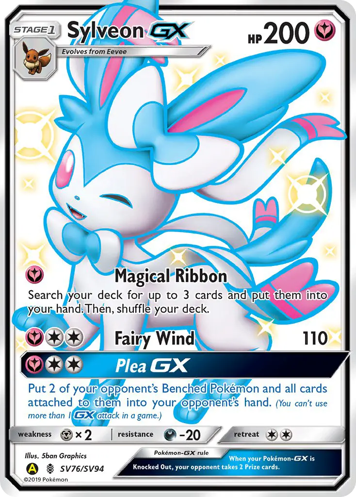 Sylveon-GX SV76 Hidden Fates Shiny Vault Pokesingles