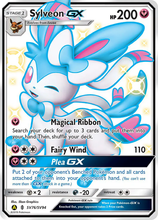 Sylveon-GX SV76 Hidden Fates Shiny Vault Pokesingles
