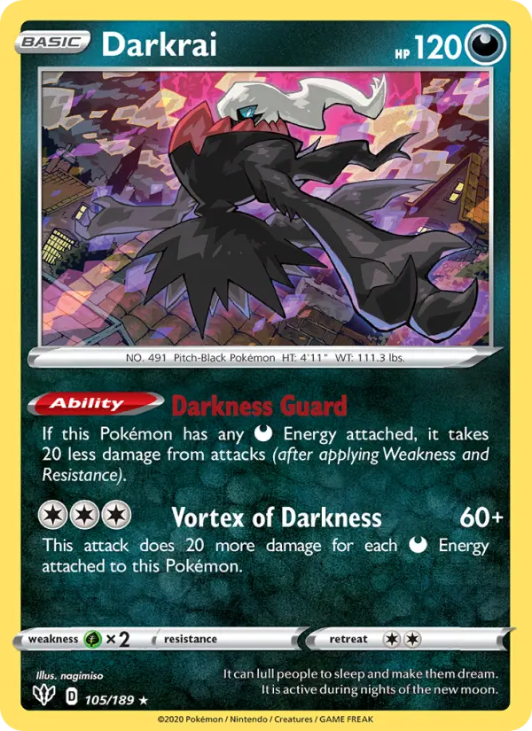 Darkrai 105 Darkness Ablaze Pokesingles