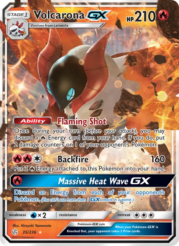 Volcarona GX 35 Cosmic Eclipse Pokesingles