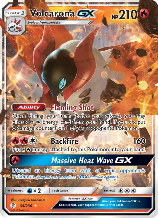Volcarona GX 35 Cosmic Eclipse Pokesingles