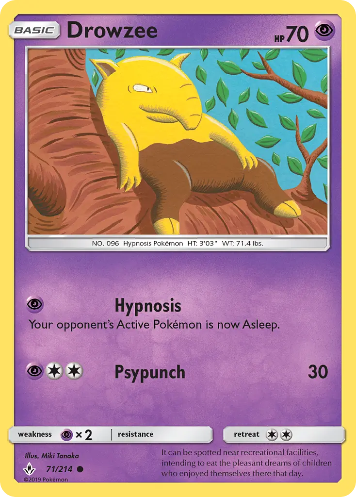 Drowzee 71 Unbroken Bonds Pokesingles