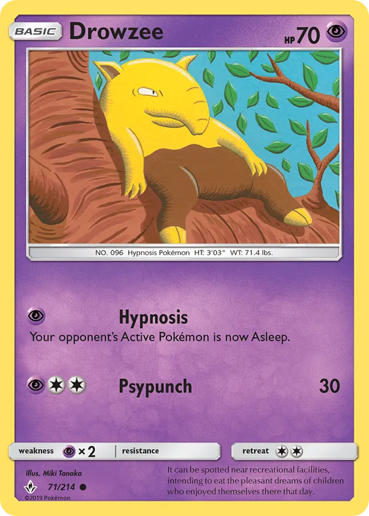 Drowzee 71 Unbroken Bonds Pokesingles