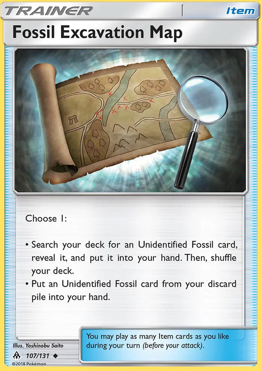Fossil Excavation Map 107 Forbidden Light Pokesingles