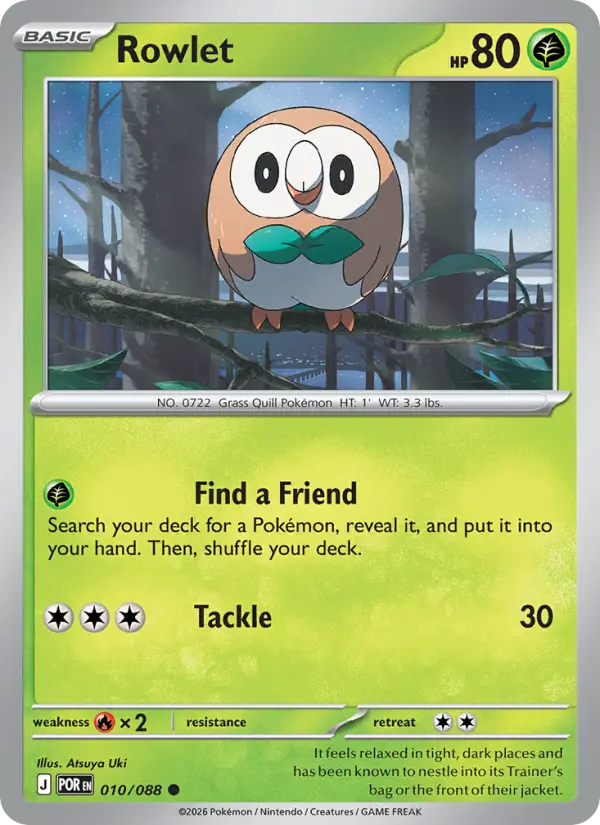 Rowlet 10 Perfect Order Pokesingles