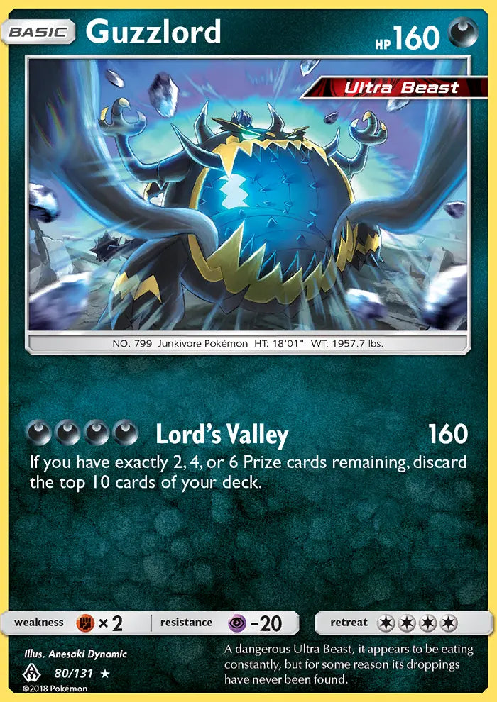 Guzzlord 80 Forbidden Light Pokesingles