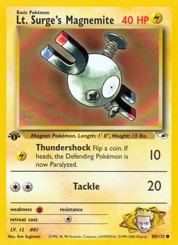 Lt. Surge's Magnemite 80 Gym Heroes Pokesingles