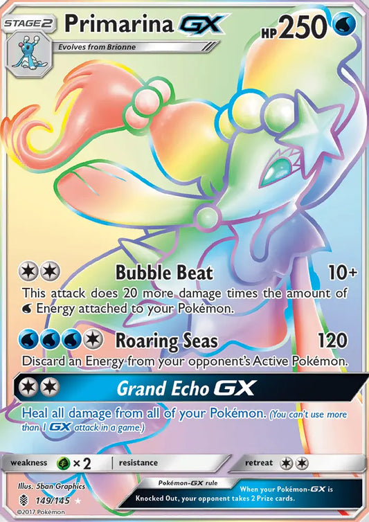 Primarina GX 149 Guardians Rising Pokesingles