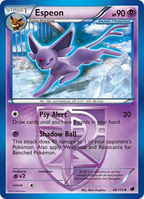 Espeon 48 Plasma Freeze Pokesingles