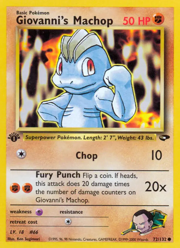 Giovanni's Machop 72 Gym Challenge Pokesingles