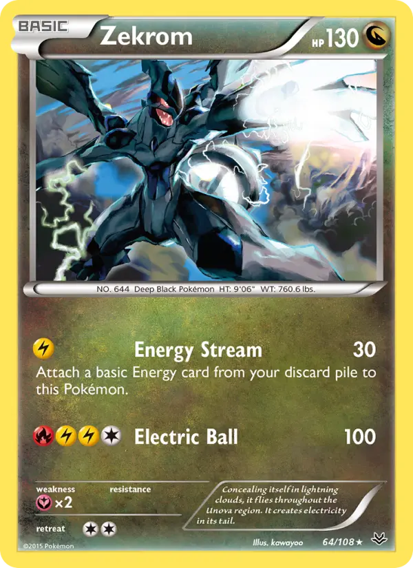 Zekrom 64 Roaring Skies Pokesingles