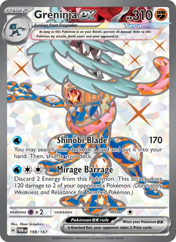 Greninja ex 198 Twilight Masquerade Pokesingles