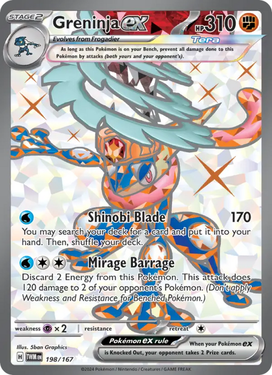 Greninja ex 198 Twilight Masquerade Pokesingles