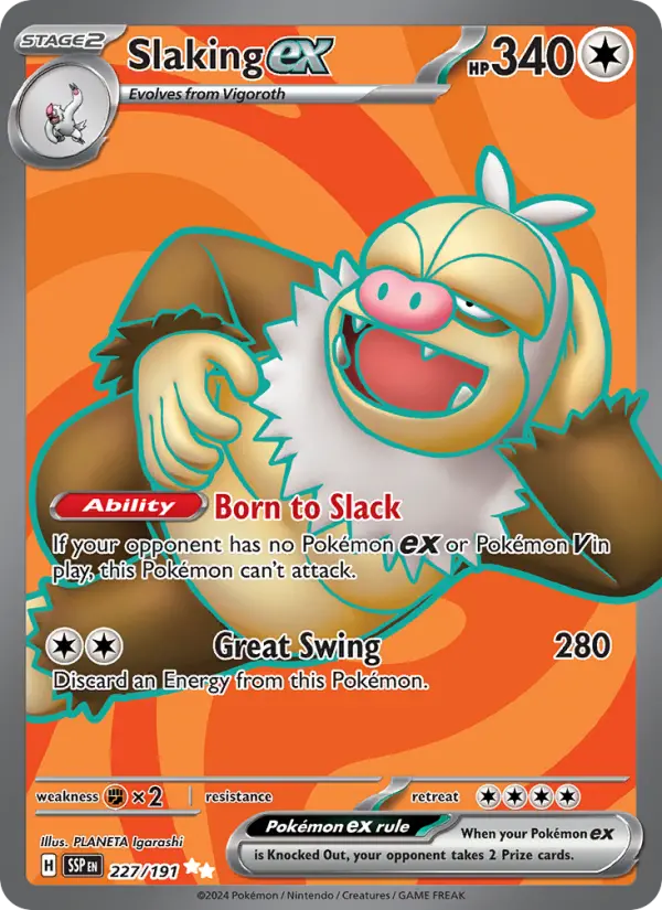 Slaking ex 227 Surging Sparks Pokesingles