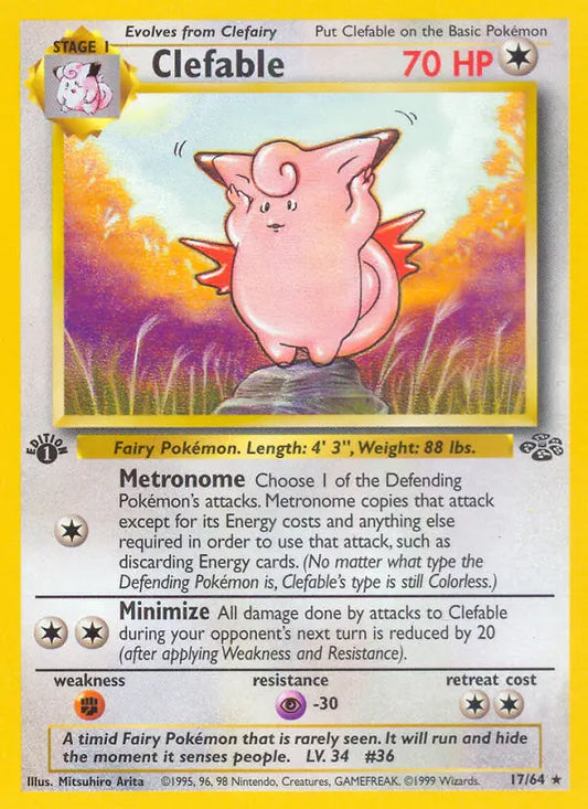 Clefable 17 Jungle Pokesingles