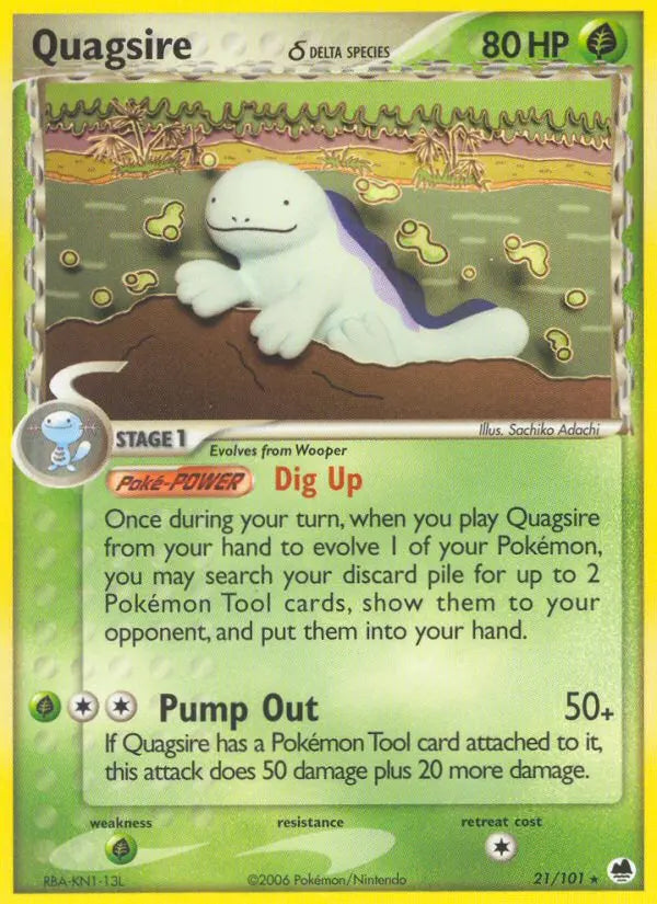 Quagsire δ 21 Dragon Frontiers Pokesingles