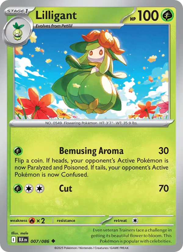 Lilligant 7 Black Bolt Pokesingles