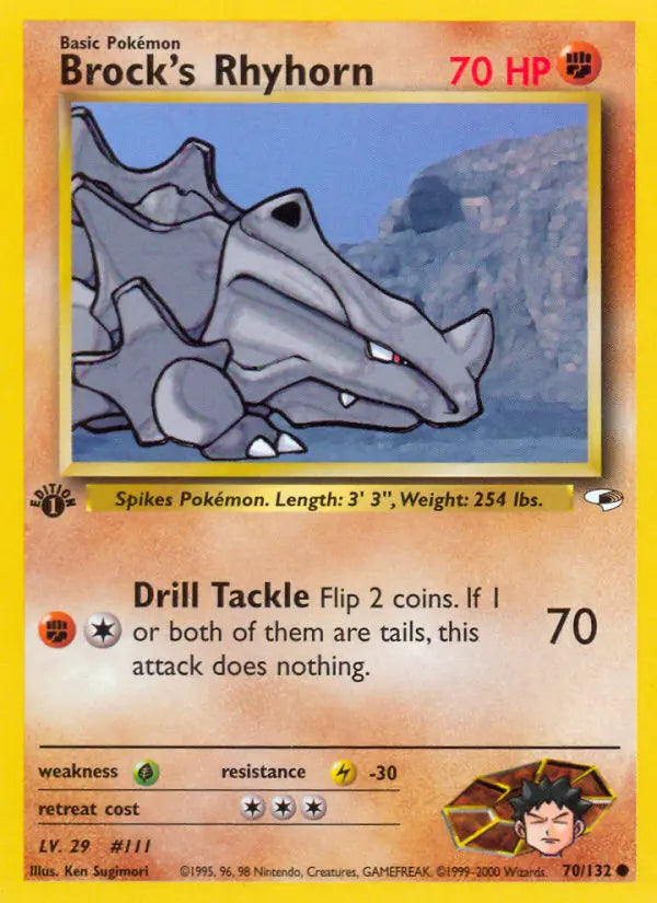 Brock's Rhyhorn 70 Gym Heroes Pokesingles