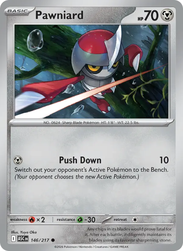Pawniard 146 Ascended Heroes Pokesingles
