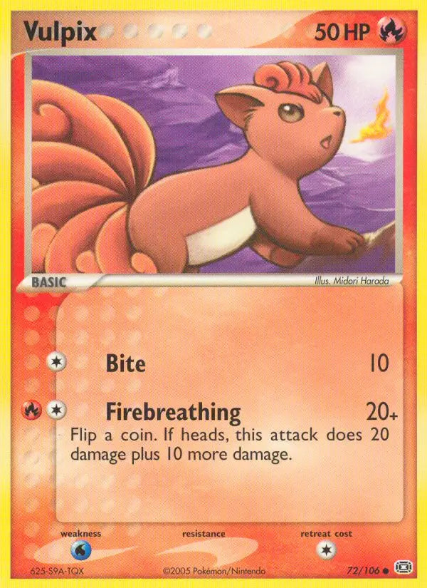 Vulpix 72 Emerald Pokesingles