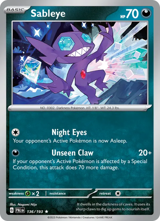 Sableye 136 Paldea Evolved Pokesingles