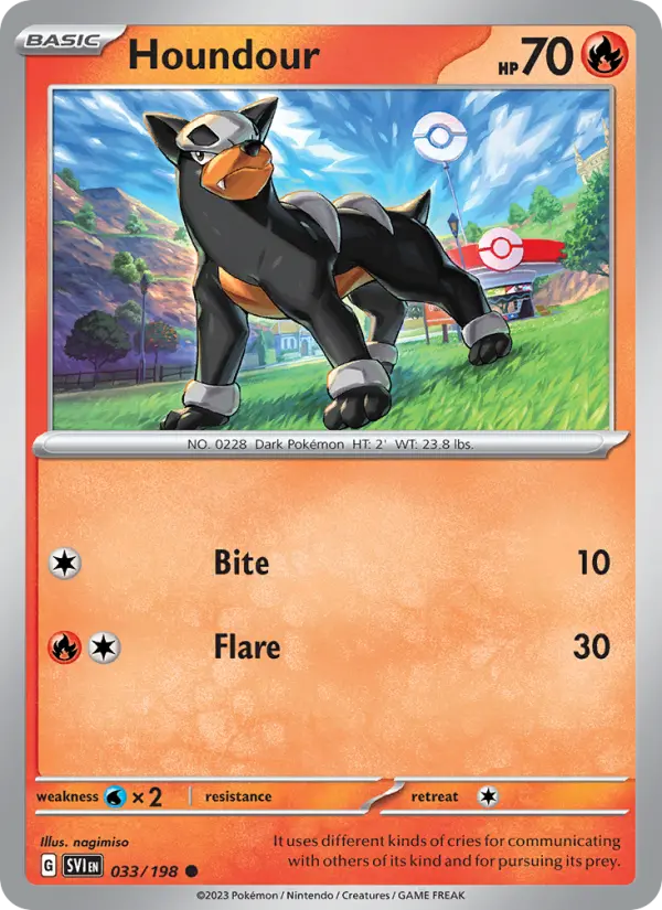 Houndour 33 Scarlet & Violet Pokesingles